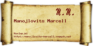 Manojlovits Marcell névjegykártya